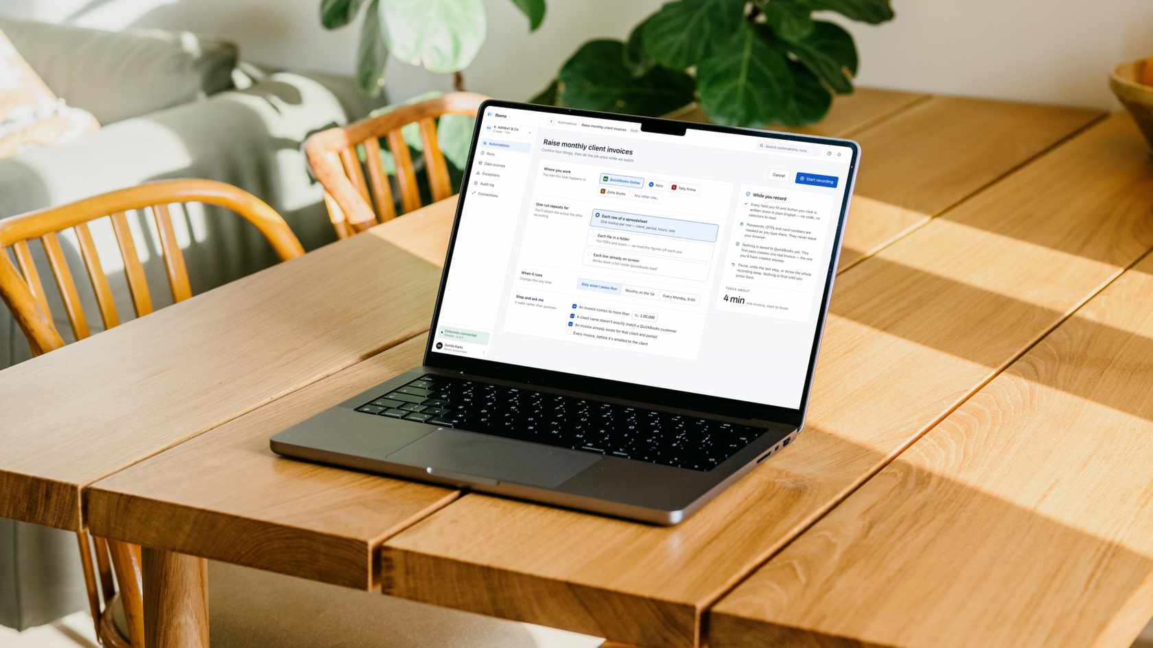 Collapsing hundreds of manual invoices with automation for non-technical accountants